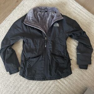 The North Face Girls Grey Fleece Lined Jacket